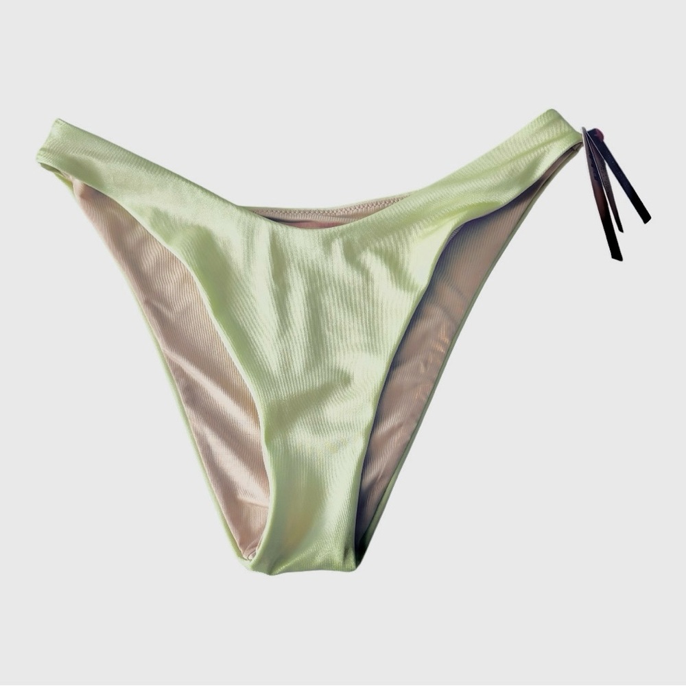 Victoria’s Secret Swim New Brazilian High Cut Bottoms Iced Lime Shine Size M